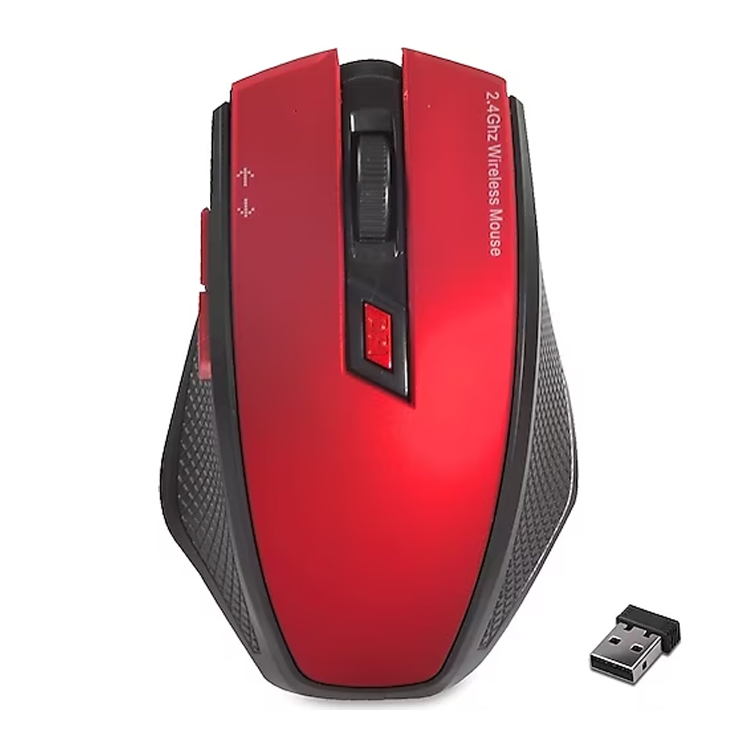 M0813-EVEREST SMW-777 USB 2.4GHZ OPTİK KABLOSUZ MOUSE (KIRMIZI*SİYAH)
